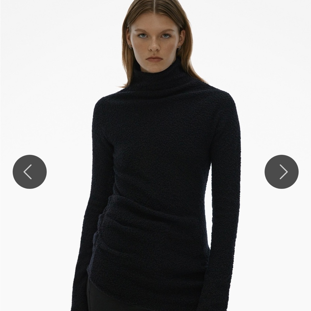 Helmut Lang Charcoal Black Wool Blend Textured Knit Sweater XL - Picture 4 of 13